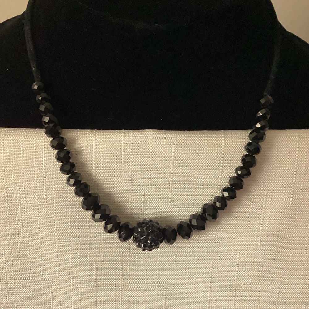 Black Crystal Necklace